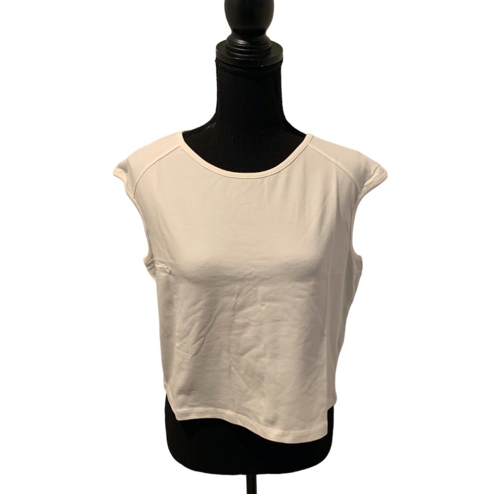 Vero Moda Cap Sleeve Crop Top in Snow White XL NWT